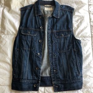 Baggy Boyfriend Fit Rag & Bone Denim Vest